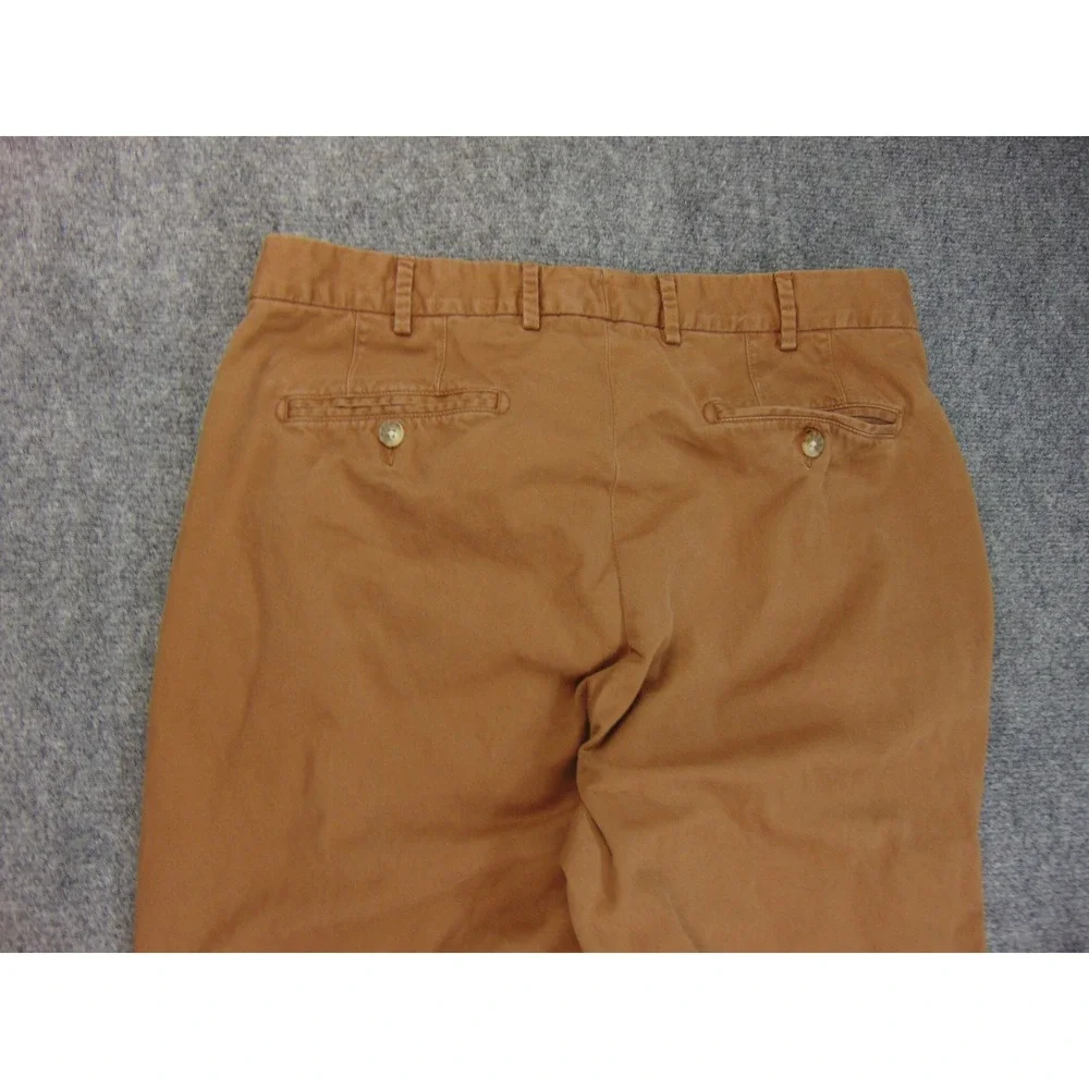 Peter Millar Chino Pants Mens 35x31 Brown Solid Preppy Golf Luxury Casual‎